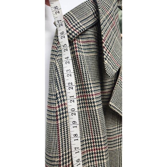 Hudsons Rockham Men's Classic Houndstooth Plaid Long Coat, Size42L, In Tan Multi - Picture 6 of 14